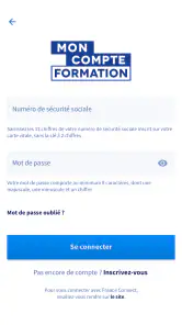 Mon compte formation screenshot