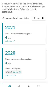 Mon compte retraite screenshot