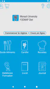 Monash University FODMAP diet screenshot
