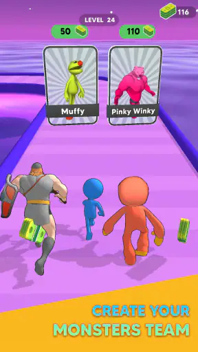Monster Draft : Merge Runner screenshot 1