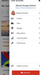 Moodle screenshot