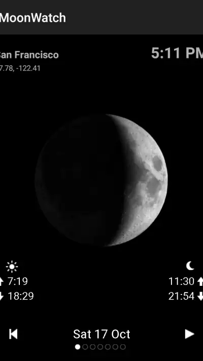 Moon Calendar Watch screenshot 1