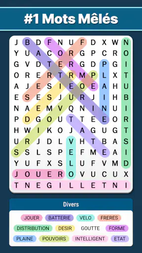 Mots Mêlés: Jeu Relaxant screenshot 1