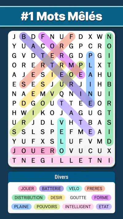 Mots Mêlés: Jeu Relaxant screenshot 1