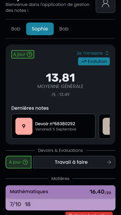 MoyennesED screenshot 1
