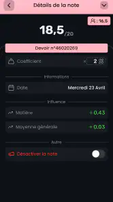 MoyennesED screenshot