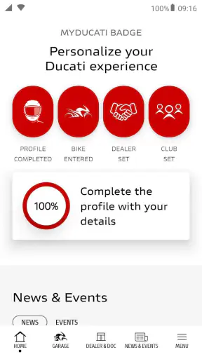 MyDucati screenshot 1
