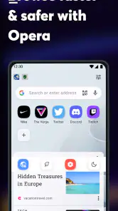 Navigateur Opera bêta screenshot