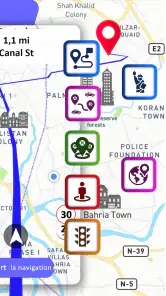 Navigation GPS, cartes et screenshot