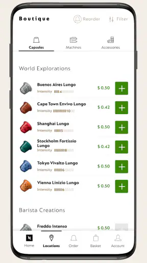 Nespresso screenshot 1