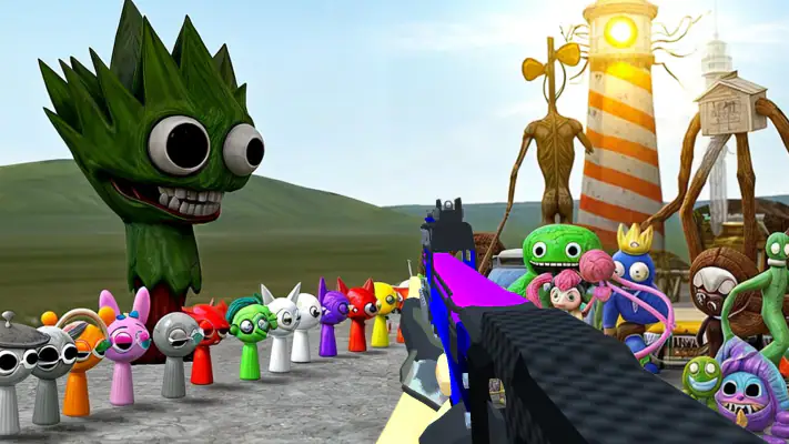 Nextbots In Backrooms: Shooter screenshot 1