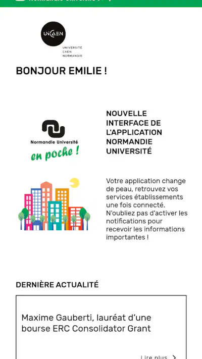 Normandie Université en poche screenshot 1