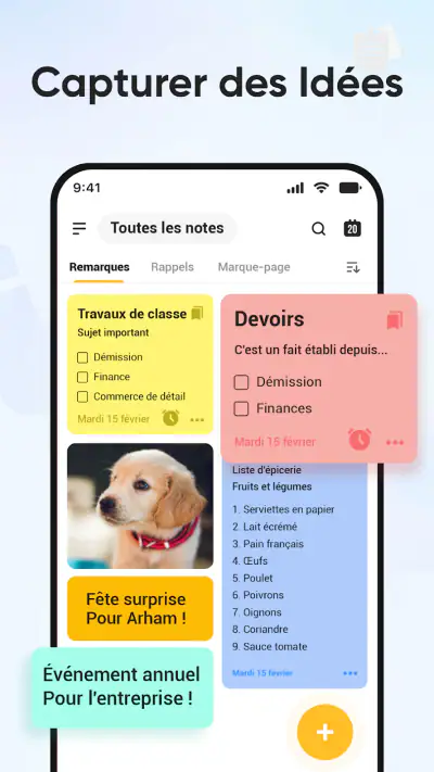 Notes: color Bloc-notes, Memo screenshot 1