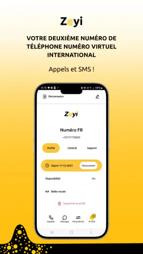 Numéros virtuels & Appels Sms screenshot 1