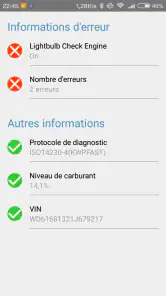 Obd Arny - ELM327 car scanner screenshot