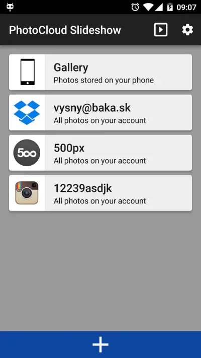 PhotoCloud Frame Slideshow screenshot 1