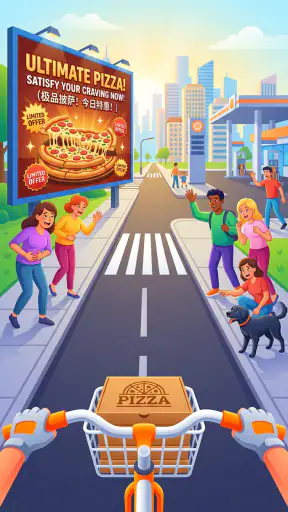 Pizza Dash: Moto Delivery screenshot 1