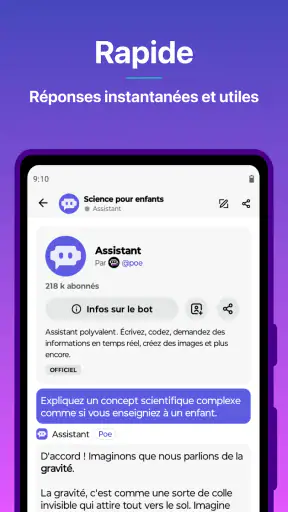 Poe - Chat IA rapide screenshot 1