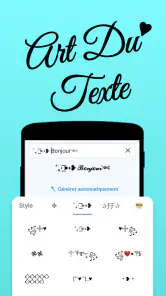 Police du texte screenshot
