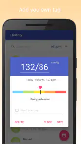 Pression artérielle screenshot