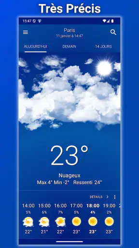 Prévisions Météo : Ciel Dégagé screenshot 1