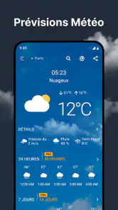 Prévisions météo et radar screenshot