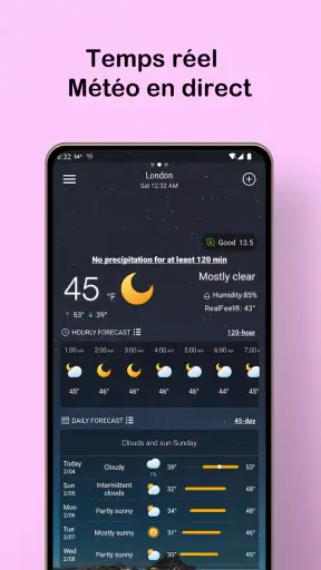 Prévisions météo locales screenshot 1
