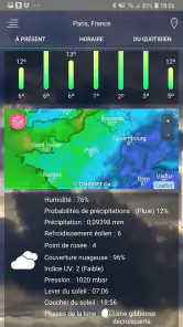 Prévisions météorologiques screenshot