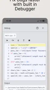 Python Coding Editor & IDE App screenshot
