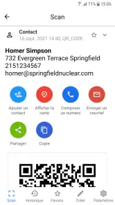 QR Code Scanner (français) screenshot