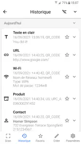 QR Code Scanner (français) screenshot