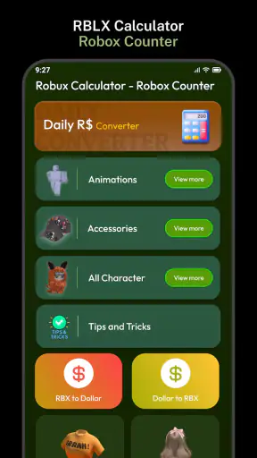 RBLX Calculator -Robox Counter screenshot 1