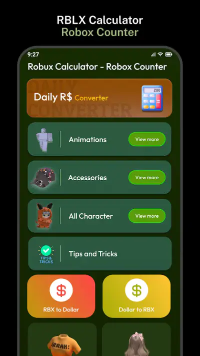 RBLX Calculator -Robox Counter screenshot 1