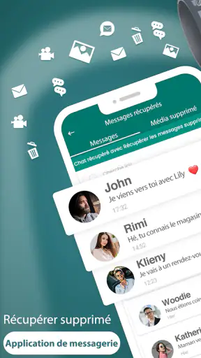 récupéré messages supprimé app screenshot 1