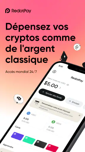 RedotPay Carte Crypto Paiement screenshot 1