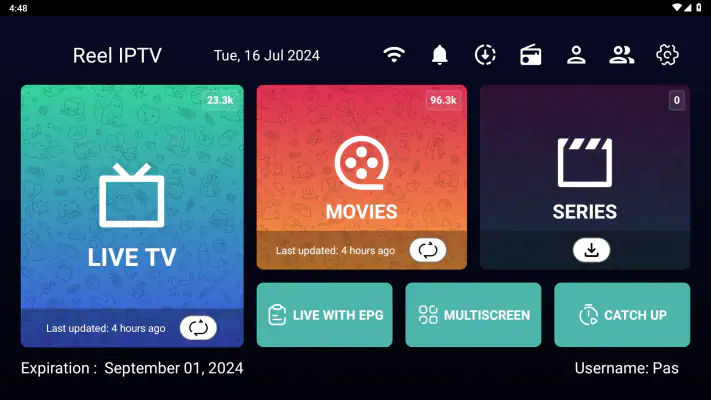 Reel IPTV Player screenshot 1