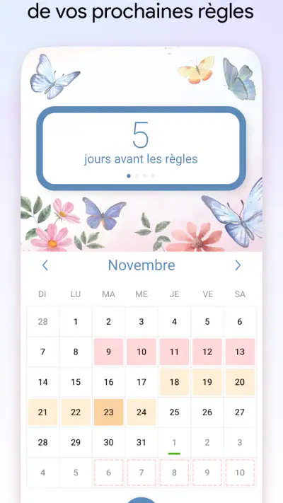 Regle Femme: Cycle Menstruel screenshot 1