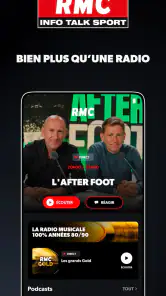 RMC Radio: podcast, live, foot screenshot