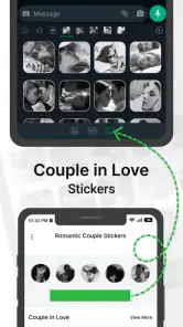 Romantic Kiss Stickers screenshot
