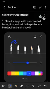 Samsung Notes screenshot