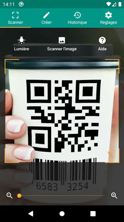 Scanner de codes QR (français) screenshot 1