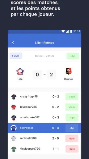 Scorecast Classique screenshot 1