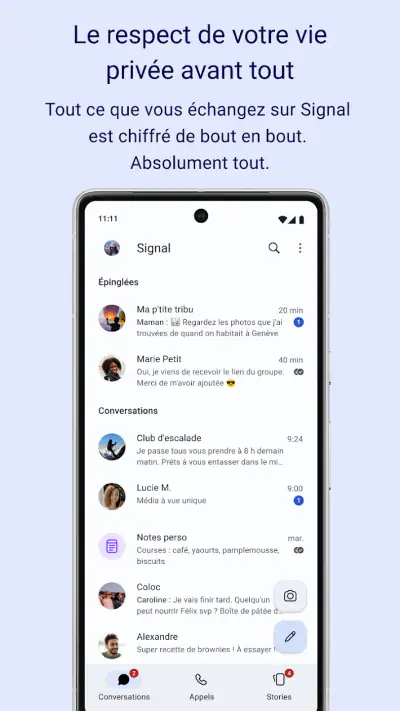Signal - Messagerie privée screenshot 1