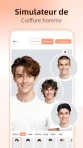 Simulation coiffure coupe screenshot
