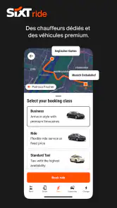 SIXT. rent. share. ride. plus. screenshot