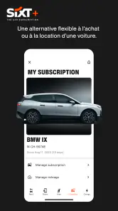 SIXT. rent. share. ride. plus. screenshot