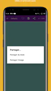 SMS Anniversaire 2025 screenshot