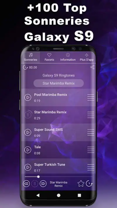 Sonneries Galaxy S9 screenshot 1