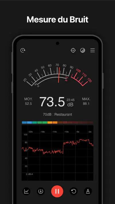 Sonomètre : dB et SPL mètre screenshot 1
