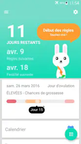 Suivi des règles et ovulation screenshot